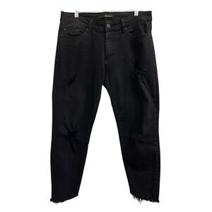 KanCan distressed slim cropped jeans black 11